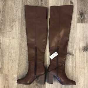Express Thigh High Brown Boots 6